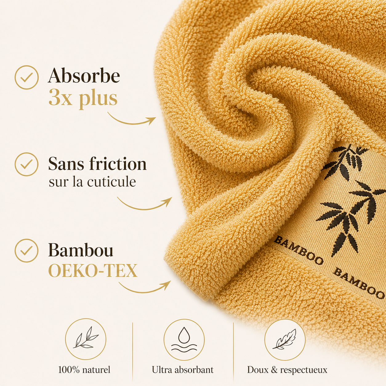 Serviette microfibre bambou Melgavo