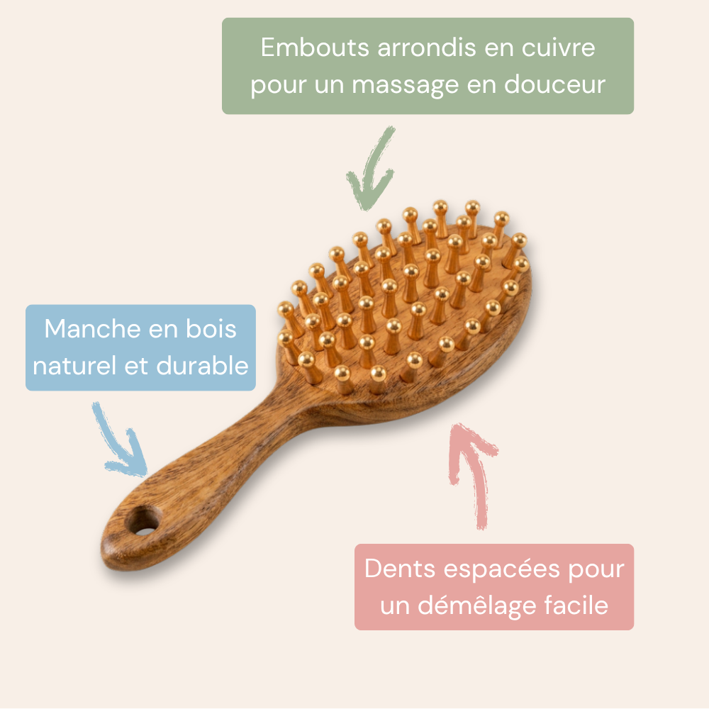 Brosse pour cuir chevelu Gua Sha Melgavo