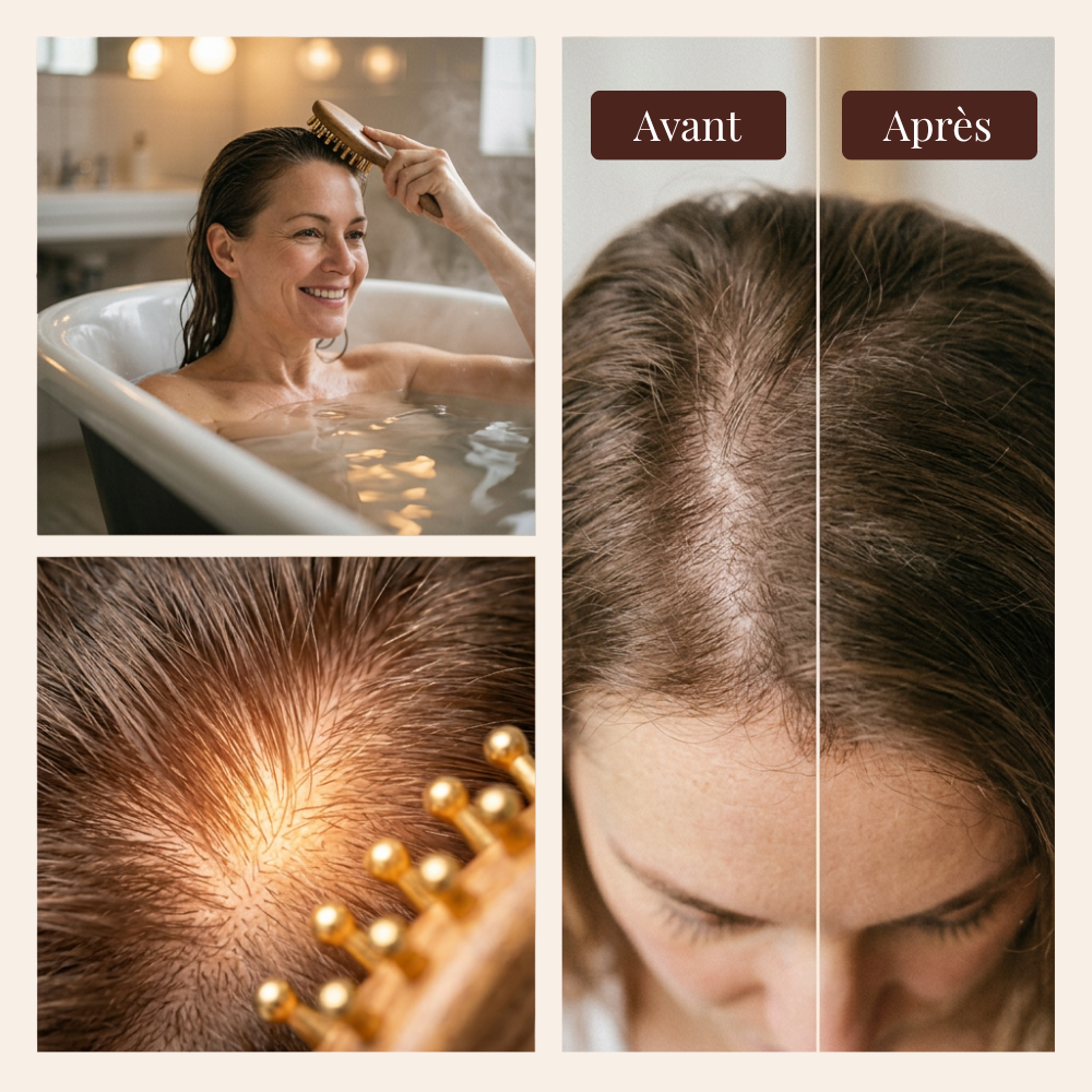Brosse pour cuir chevelu Gua Sha Melgavo